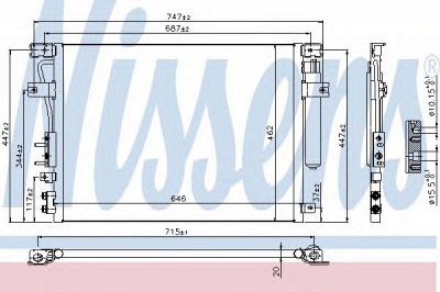 NISSENS 940348 -  Конденсатор, кондиционер
