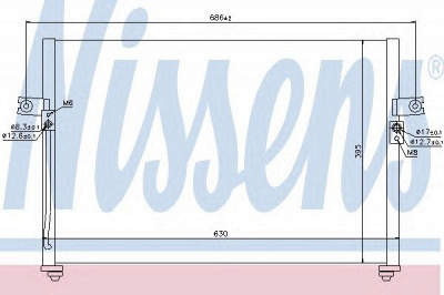 NISSENS 94038 -  Конденсатор, кондиционер