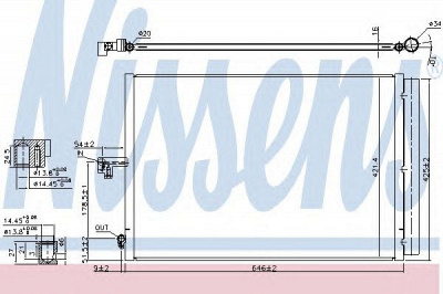 NISSENS 940412 -  Конденсатор, кондиционер