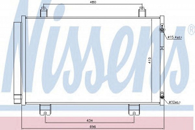 NISSENS 940434 -  Конденсатор, кондиционер