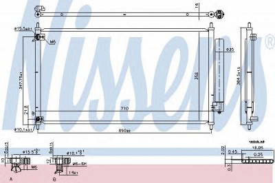 NISSENS 940466 -  РАДИАТОР КОНДИЦИОНЕРА HONDA ACCORD 2.4 I 16V 13-