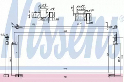 NISSENS 940493 -  Конденсатор, кондиционер