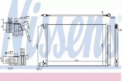 NISSENS 940519 -  Конденсатор, кондиционер
