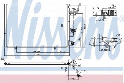 NISSENS 940524 -  Конденсатор, кондиционер