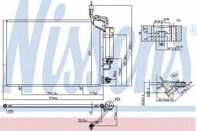 NISSENS 940527 -  Конденсатор, кондиционер