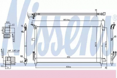 NISSENS 940557 -  Конденсатор, кондиционер