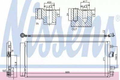 NISSENS 940568 -  Конденсатор, кондиционер