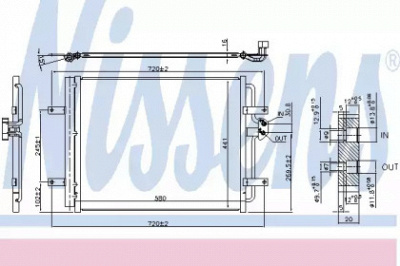 NISSENS 940584 -  Конденсатор, кондиционер
