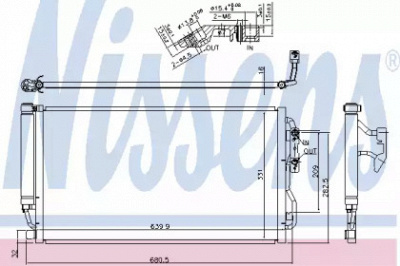 NISSENS 940590 -  Конденсатор, кондиционер