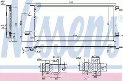 NISSENS 940734 -  Конденсатор, кондиционер