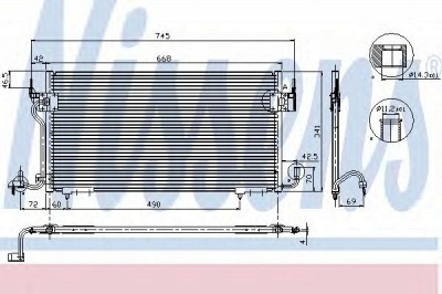 NISSENS 94218 -  Конденсатор, кондиционер