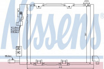 NISSENS 94385 -  Конденсатор, кондиционер
