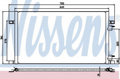 NISSENS 94386 -  Конденсатор, кондиционер