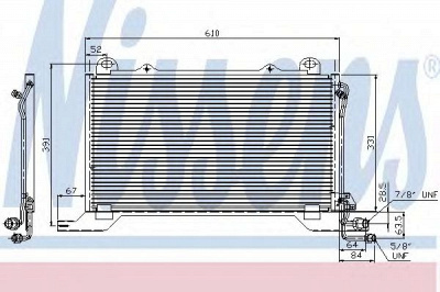 NISSENS 94425 -  Конденсатор, кондиционер