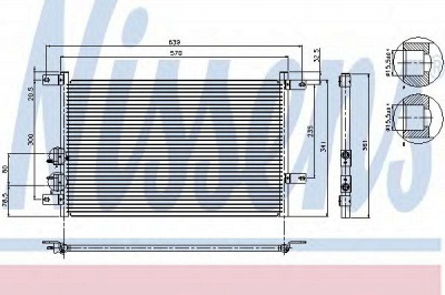 NISSENS 94526 -  Конденсатор, кондиционер