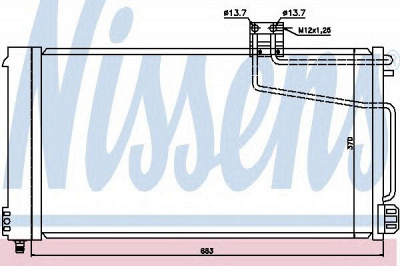 NISSENS 94544 -  Конденсатор, кондиционер