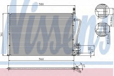 NISSENS 94587 -  Конденсатор, кондиционер