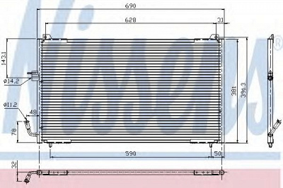 NISSENS 94625 -  Конденсатор, кондиционер