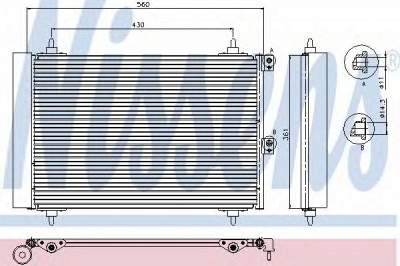 NISSENS 94870 -  Конденсатор, кондиционер