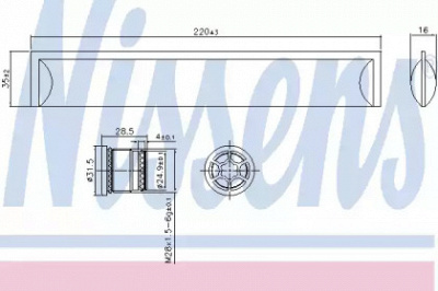 NISSENS 95554 - Осушитель, кондиционер