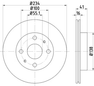 NISSHINBO nd1020k -  Диск тормозной вентилируемый