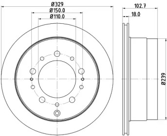 NISSHINBO nd1042k -  Диск тормозной вентилируемый