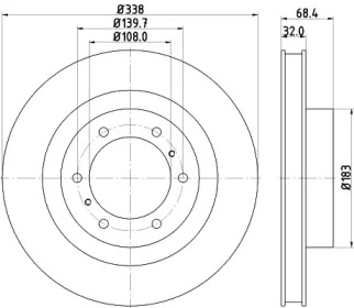 NISSHINBO nd1058k -  Диск тормозной вентилируемый