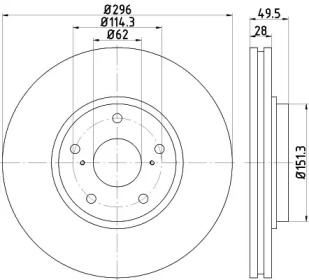 NISSHINBO nd1086k -  Диск тормозной вентилируемый