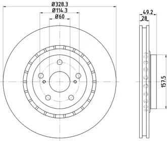 NISSHINBO nd1095k -  Диск тормозной вентилируемый