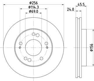 NISSHINBO nd3010k -  Диск тормозной вентилируемый
