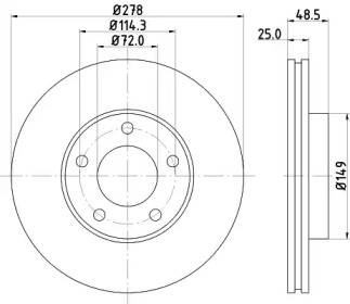 NISSHINBO nd5001k -  Диск тормозной вентилируемый