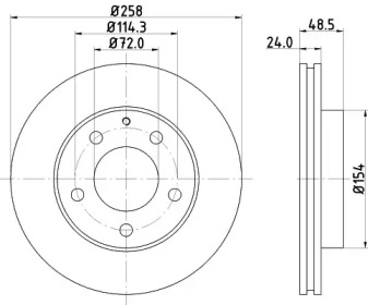 NISSHINBO nd5012 -  Диск тормозной вентилируемый