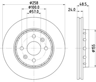 NISSHINBO nd6007 -  Диск тормозной вентилируемый