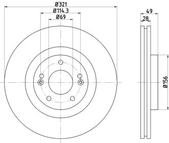 NISSHINBO nd6052k -  Диск тормозной вентилируемый