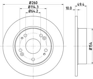 NISSHINBO nd8004k -  Диск тормозной