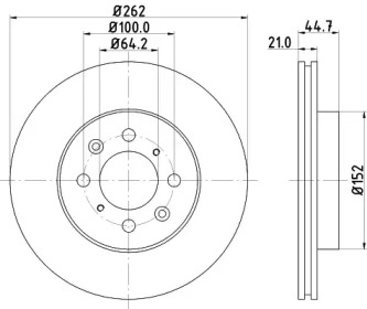 NISSHINBO nd8011k -  Диск тормозной вентилируемый