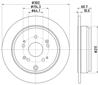 NISSHINBO nd8020k - Диск тормозной