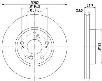 NISSHINBO nd8024k -  Диск тормозной вентилируемый