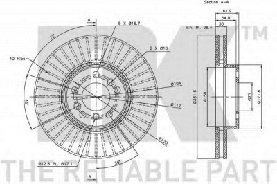 NK 311547 -  Тормозной диск