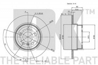 NK 311548 -  Тормозной диск