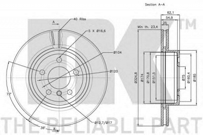 NK 311564 -  Тормозной диск
