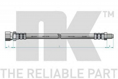 NK 853324 -  Тормозной шланг