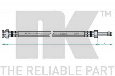 NK 854309 -  Тормозной шланг