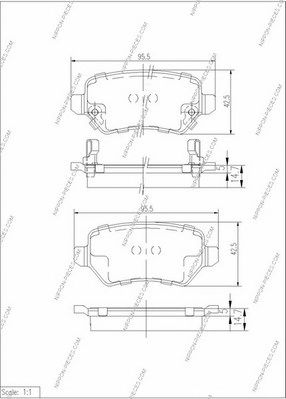 NPS k361a11 -  Комплект тормозных колодок, дисковый тормоз
