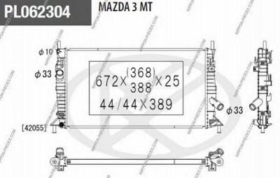 NPS m156a71 -  Радиатор, охлаждение двигателя