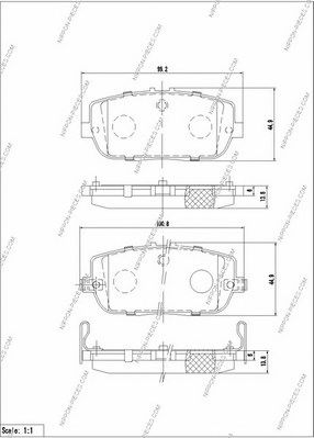 NPS m361a17 -  Комплект тормозных колодок, дисковый тормоз