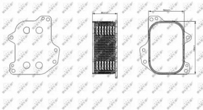 NRF 31267 -  масляный радиатор, двигательное масло