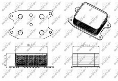 NRF 31329 -  масляный радиатор, двигательное масло