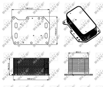 NRF 31334 -  масляный радиатор, двигательное масло