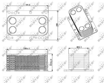 NRF 31339 -  масляный радиатор, двигательное масло